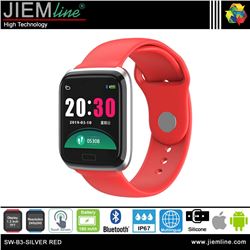 SMART WATCH SILVER RED - SW-B3-RED-S-00