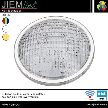 LÁMPARA LED PAR56 RGB+CCT 27W RF 433Mhz - PW01 RGB+CCT-1