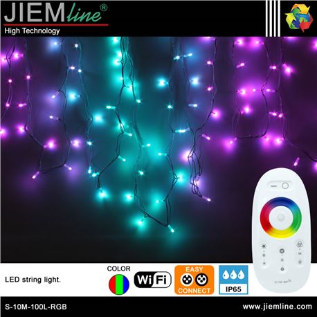 GUIRNALDA LED RGB 10m / 100 Leds WIFI 2,4 Ghz - S-10M-100L-RGB-1