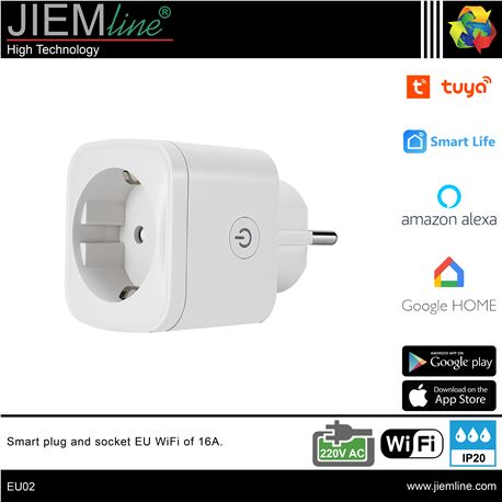 ENCHUFE EU INTELIGENTE WIFI 16A - EU02-1