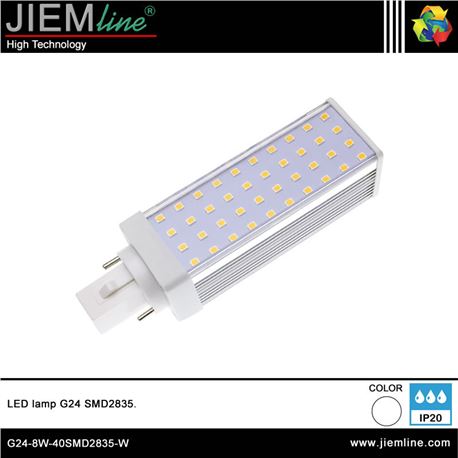 LÁMPARA LED G24 BLANCO NEUTRO 8W - G24-8W-40SMD2835-W