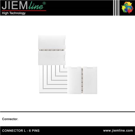 CONECTOR L 6 PINS TIRA LED FLEXIBLE - CONNECTOR L - 6 PINS