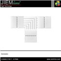 CONECTOR T 6 PINS TIRA LED FLEXIBLE