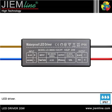LED DRIVER 20W / 20 ~ 36V DC IP67 - LED DRIVER 20W-2