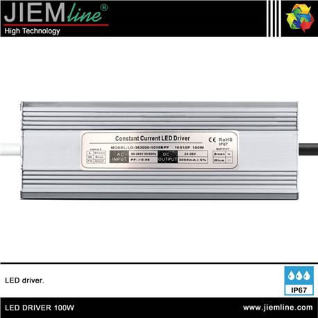 LED DRIVER 100W / 24 ~ 36V DC IP67 - LED DRIVER 100W