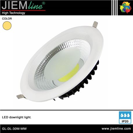 DOWNLIGHT LED BLANCO CÁLIDO 30W - GL-DL-30W-WW