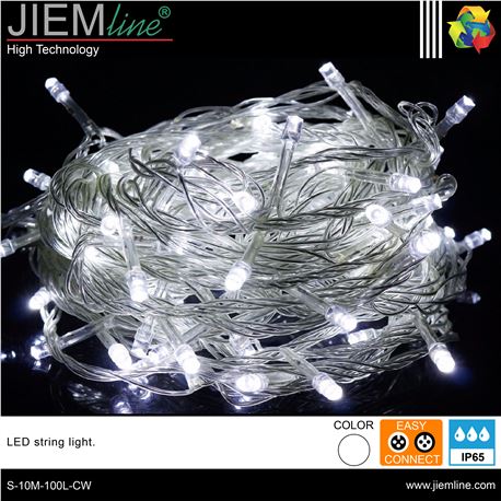 GUIRNALDA LED BLANCO FRÍO 10m / 100 Leds - S-10M-100L-CW