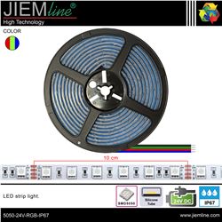 TIRA LED RGB 24V DC IP67 5m - 5050-24V-RGB-IP67