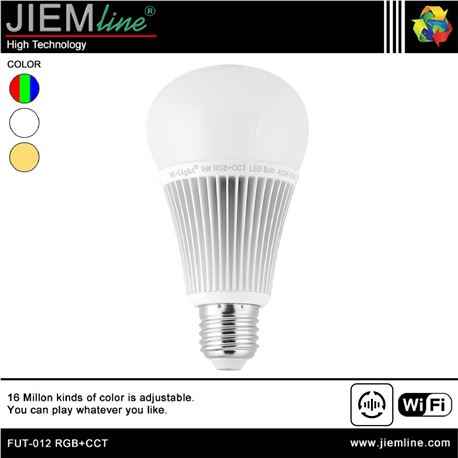 LÁMPARA LED E27 RGB+CCT 9W WIFI 2,4 Ghz - FUT-012 RGB+CCT-1