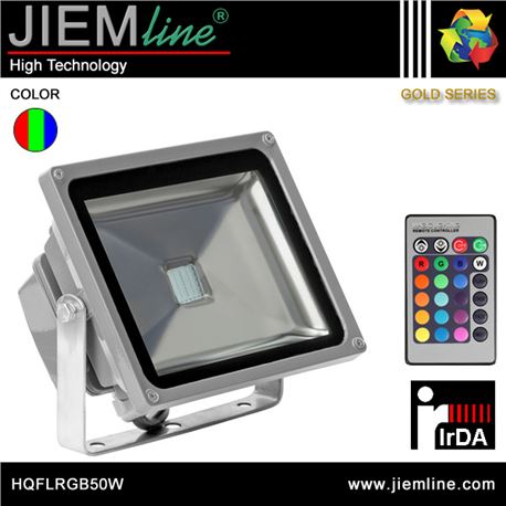 PROYECTOR LED RGB 50W IrDA - HQFLRGB50W