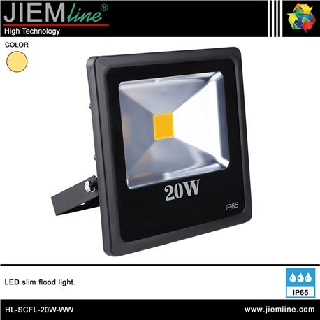 PROYECTOR SLIM LED BLANCO CÁLIDO 20W - HL-SCFL-20W-WW