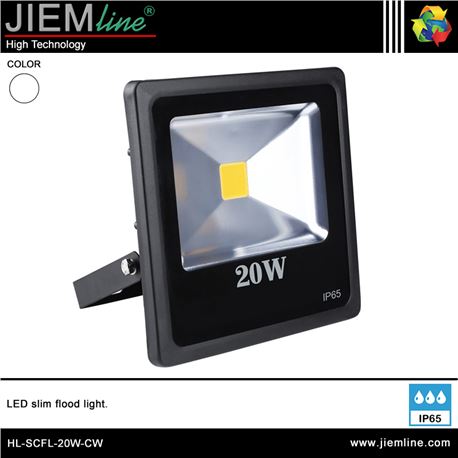 PROYECTOR SLIM LED BLANCO FRÍO 20W - HL-SCFL-20W-CW