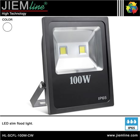 PROYECTOR SLIM LED BLANCO FRÍO 100W - HL-SCFL-100W-CW