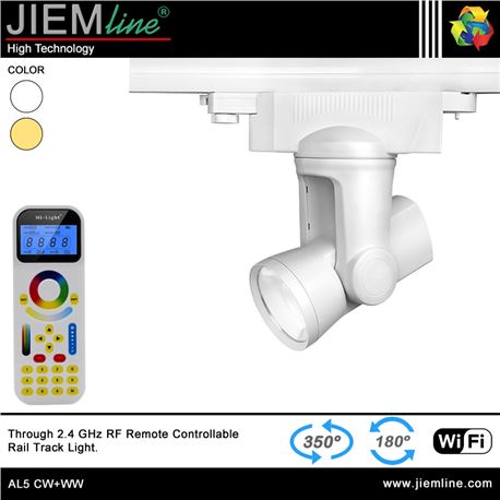 FOCO LED CARRIL TRIFÁSICO CCT 25W WIFI 2,4 Ghz - AL5 CW+WW-1