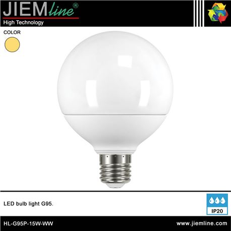 LÁMPARA LED E27 BLANCO CÁLIDO 15W - HL-G95P-15W-WW