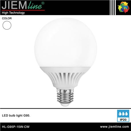 LÁMPARA LED E27 BLANCO FRÍO 15W - HL-G95P-15W-CW