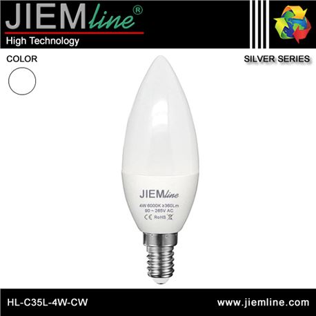 LÁMPARA LED E14 BLANCO FRÍO 4W - HL-C35L-4W-CW
