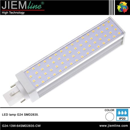 LÁMPARA LED G24 BLANCO FRÍO 13W - G24-13W-64SMD2835-CW