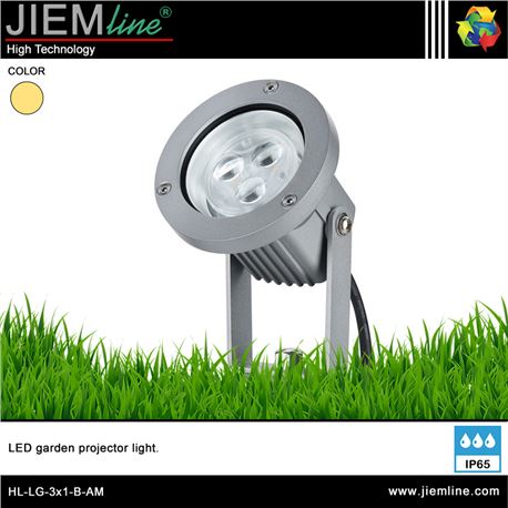LUMINARIA LED JARDIN AMBAR 3W - HL-LG-3X1-B-AM