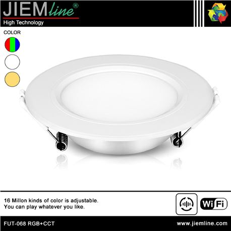 DOWNLIGHT LED RGB+CCT 6W WIFI 2,4 Ghz - FUT-068 RGB+CCT-1