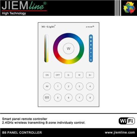 PANEL REMOTO RGB+CCT WIFI 2,4 Ghz - B8-1