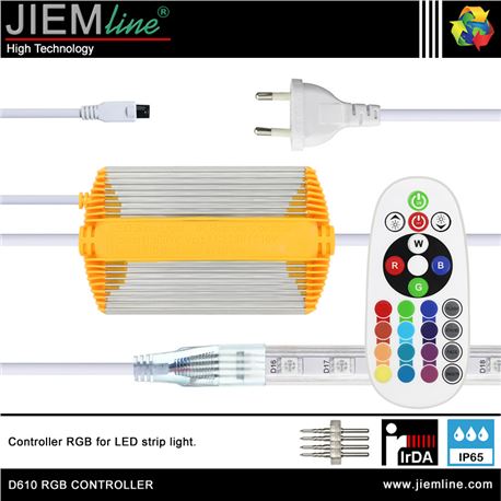 CONTROLADOR TIRA LED RGB (IP68) - D610 RGB CONTROLLER