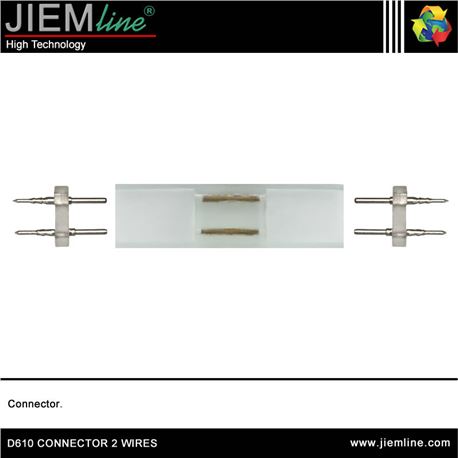 CONECTOR LINEAL TIRA LED (IP68) 2 HILOS - D610 CONNECTOR 2 WIRES