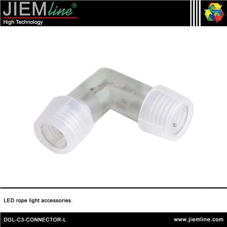 CONECTOR L MANGUERA LED 3 HILOS - DGL-C3-CONNECTOR-L