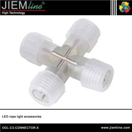 CONECTOR X MANGUERA LED 3 HILOS - DGL-C3-CONNECTOR-X