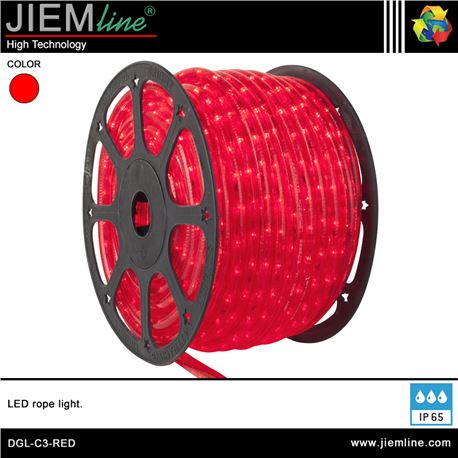 MANGUERA LED ROJO 3 HILOS 100m - DGL-C3-RED