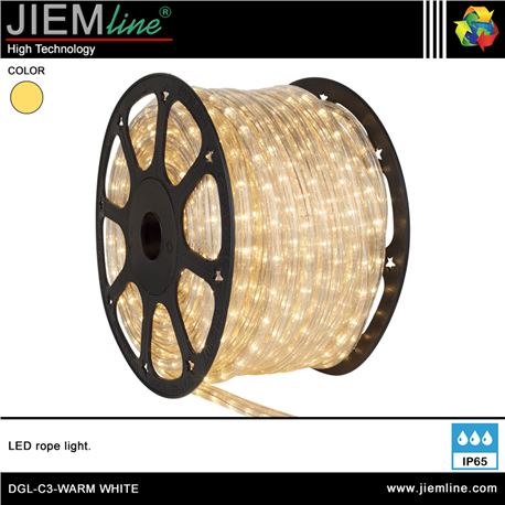 MANGUERA LED BLANCO CÁLIDO 3 HILOS 100m - DGL-C3-WARM WHITE