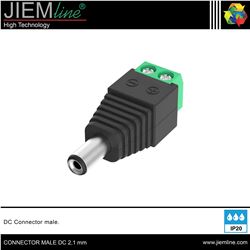 CONECTOR MALE DC 2,1 mm - CONNECTOR MALE DC