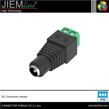 CONECTOR FEMALE DC 2,1 mm - CONNECTOR FEMALE DC