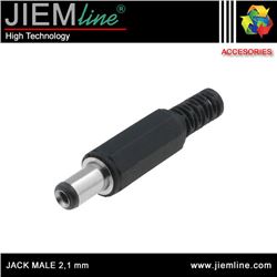 CONECTOR JACK MALE DC 2,1 mm - JACK MALE DC