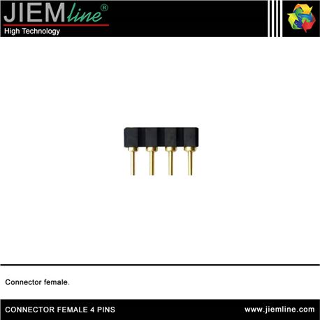 CONECTOR FEMALE 4 PIN TIRA LED FLEXIBLE - CONNECTOR FEMALE