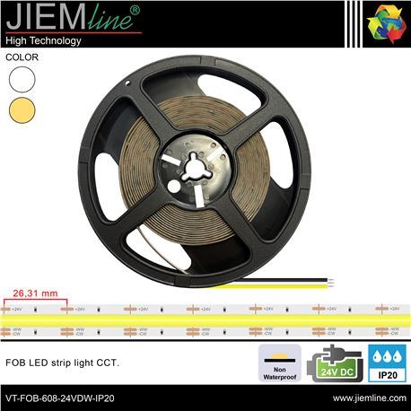 TIRA FOB LED CCT 24V DC IP20 5m - VT-FOB-608-24VDW-IP20