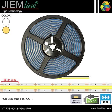TIRA FOB LED CCT 24V DC IP67 5m - VT-FOB-608-24VDW-IP67