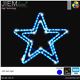 ESTRELLA 2D LED B 60X60 cm - M4-4M-104L-B