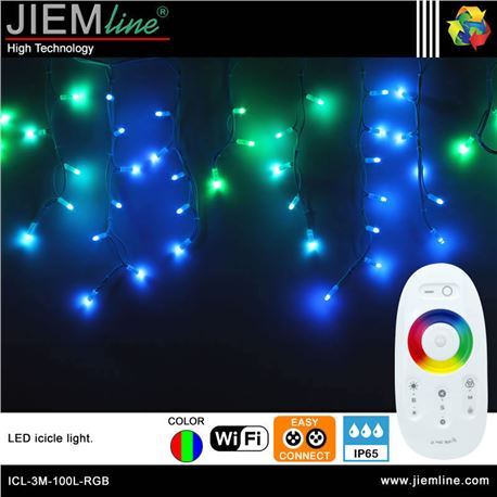 ICICLE LED RGB 3m / 100 Leds WIFI 2,4 Ghz - ICL-3M-100L-RGB-1