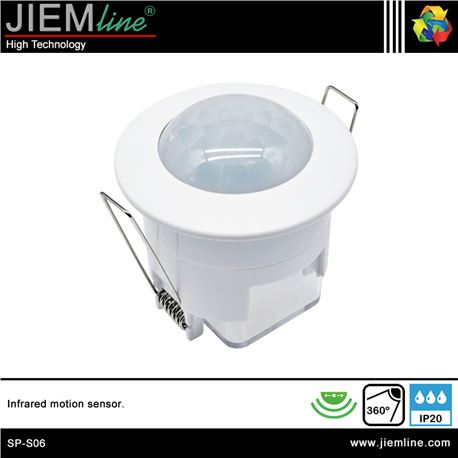 SENSOR MOVIMIENTO PIR 360º EMPOTRABLE - SP-S06-1