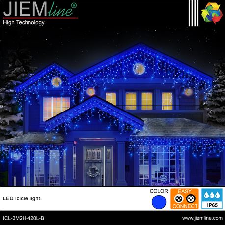 ICICLE LED AZUL 3m / 420 Leds - ICL-3M2H-420L-B