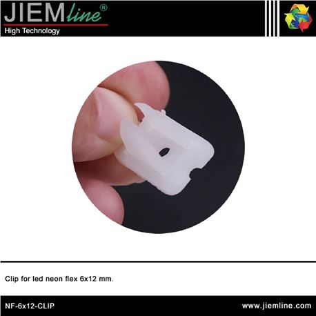 CLIP FIJACIÓN LED NEÓN FLEX 6x12 mm - NF-6X12-CLIP