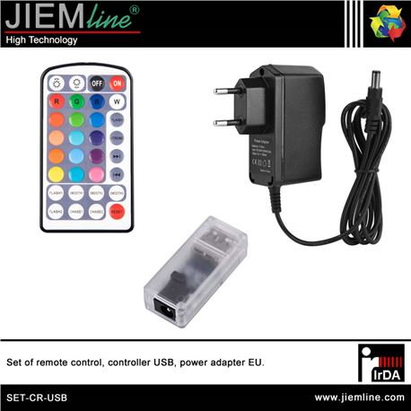 SET CONTROLADOR IrDA PIZARRA LED RGB - SET-CR-USB