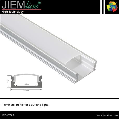 PERFIL ALUMINIO 2,5 m - MX-1708B