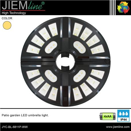 LUMINARIA LED PARASOL BLANCO CÁLIDO IP44 - JYC-BL-6811P-WW-1