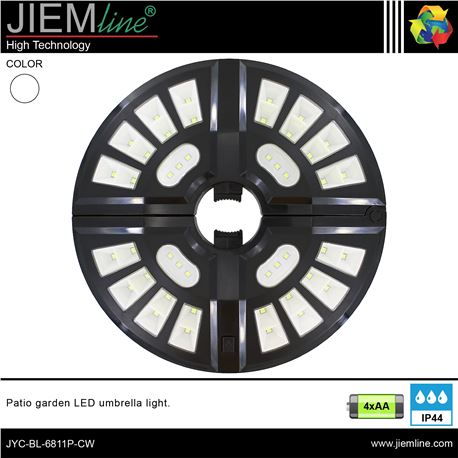 LUMINARIA LED PARASOL BLANCO FRIO IP44 - JYC-BL-6811P-CW-1