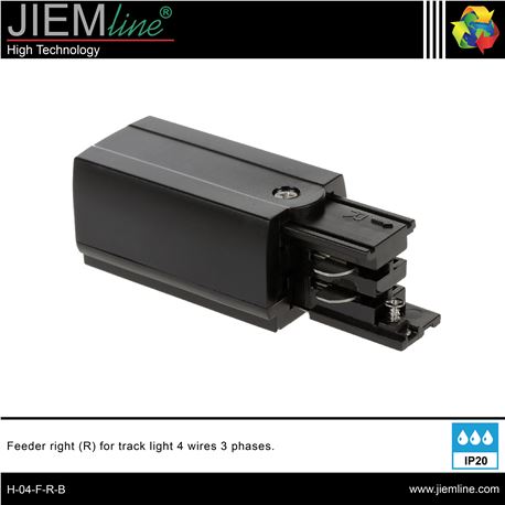 ALIMENTADOR CARRIL TRIFÁSICO NEGRO (R) - H-04-F-R-B