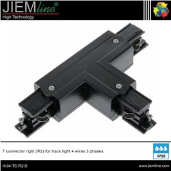 UNIÓN T CARRIL TRIFÁSICO NEGRO (R2) - H-04-TC-R2-B