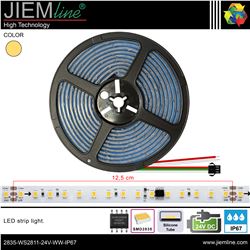 TIRA LED BLANCO CÁLIDO WS2811 24V DC IP67 5m - 2835-WS2811-24V-WW-IP67