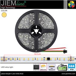 TIRA LED BLANCO CÁLIDO WS2811 24V DC IP20 5m - 2835-WS2811-24V-WW-IP20